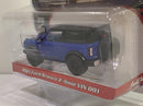 2021 ford bronco 2 door vin 001 blue 1:64 scale greenlight 37240e