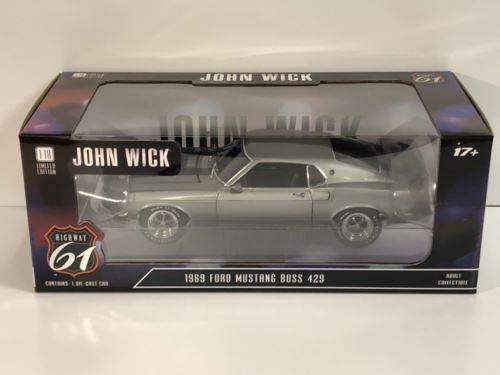 john wick 1969 ford mustang boss 429 1:18 scale highway 61 18016