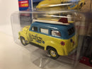 1950 chevy suburban surf van with boards yellow 1:64 scale jlsf010a