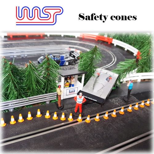 safety cones white 15mm 20 pack track side scenery 1:32 scale