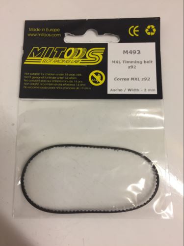 mitoos m492 mxl timing belt z92 tooth width 2mm new