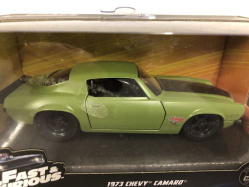 fast and furious doms 1973 chevy camaro f bomb 1:32 jada 99521