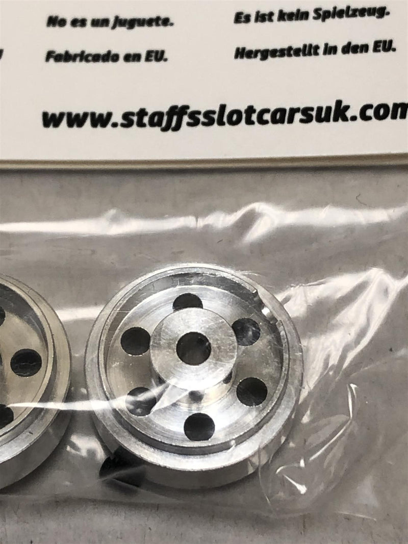 staffs aluminium bullet hole wheels in silver 15.8x8.5mm staffs24