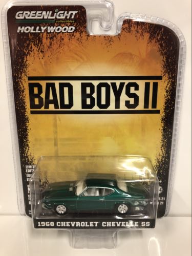 rare bad boys ii 1968 chevrolet chevelle ss green 1:64 scale greenlight