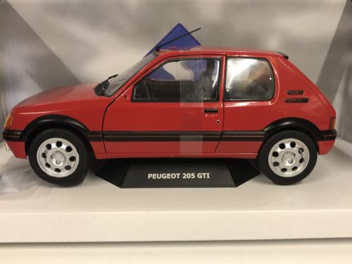 peugeot 205 gti red 1:18 scale solido s1801702