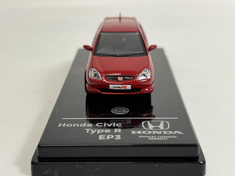 2001 Honda Civic Type R EP3 RHD Milano Red 1:64 Scale Paragon 65343