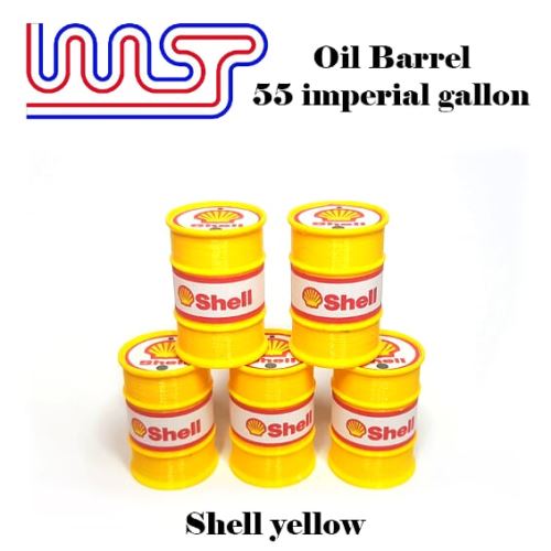 shell yellow 5 x barrel drum 1:32 scale slot car track scenery wasp 55