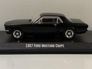 creed 1967 ford mustang coupe matt black 1:43 scale greenlight 86615