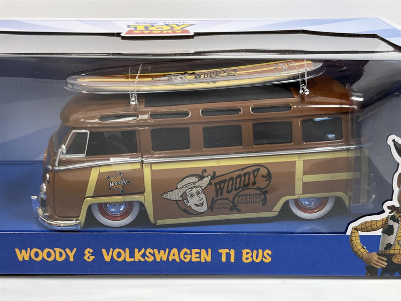 toy story woody figure and vw t1 bus with sb 1:24 scale jada 5000