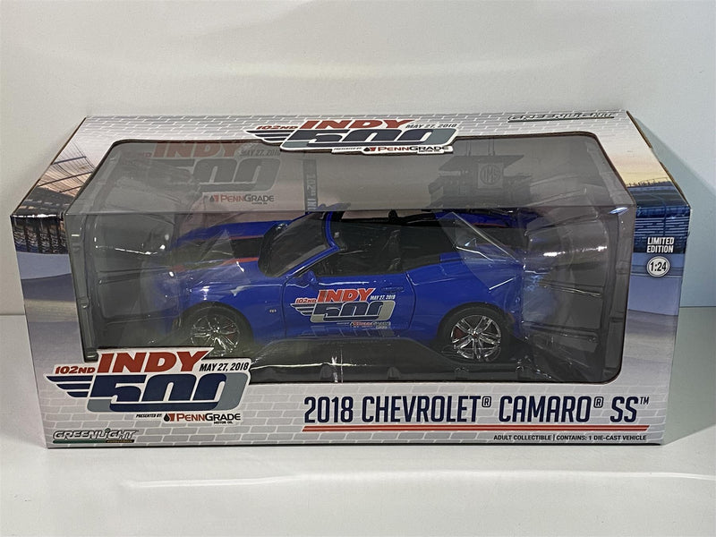 indy 500 2018 chevrolet camaro ss 1:24 scale greenlight 18248