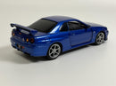 Nissan GT R34 V Spec II Blue RHD 1:32 Light & Sound Tayumo 32115011