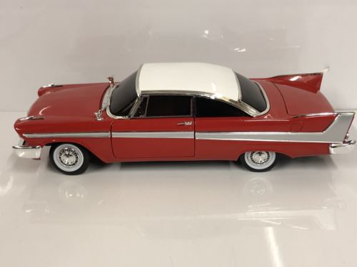 christine 1958 plymouth fury working lights 1:18 auto world awss102