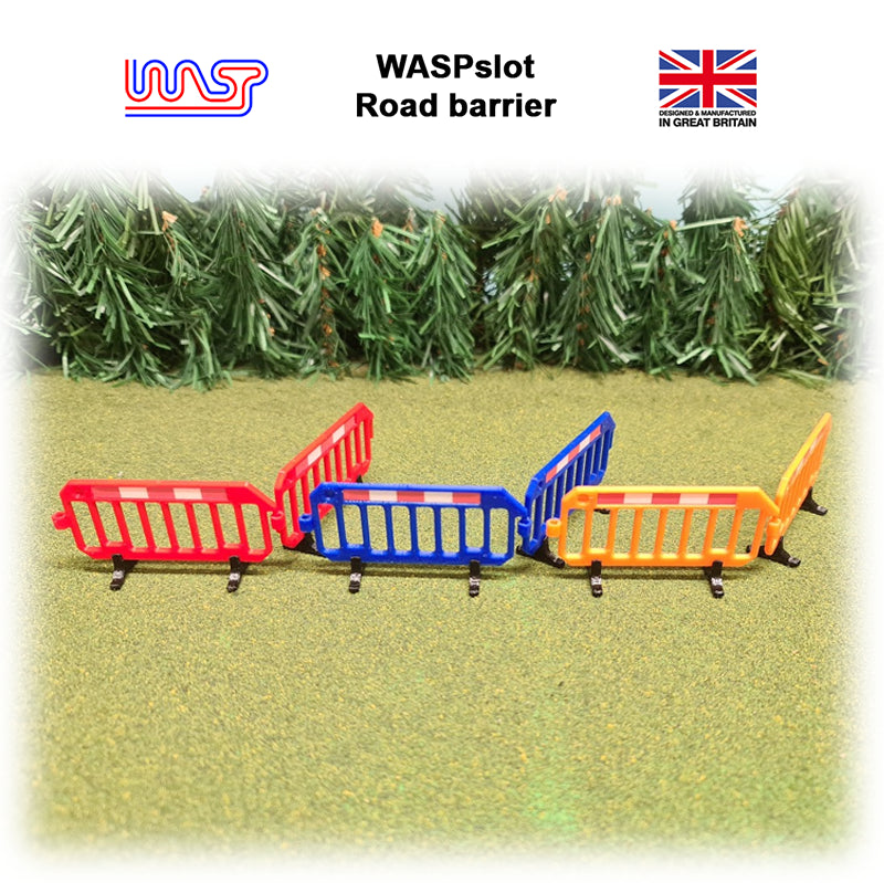 slot car trackside scenery yellow road barriers x 8 1:32 scale wasp