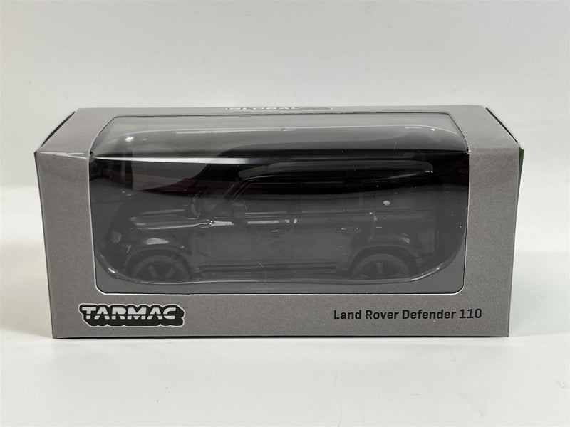 Land Rover Defender 110 Black Metallic 1:64 Scale Tarmac Works 020BK