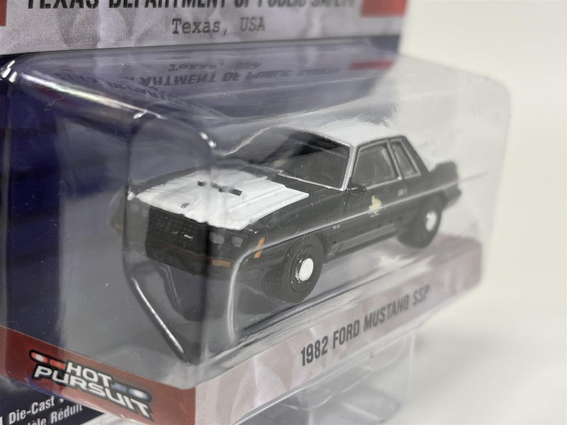 1982 Ford Mustang SSP Hot Pursuit Texas Department 1:64 Scale Greenlight 42950A