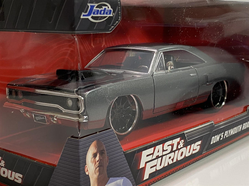 fast and furious doms plymouth road runner primer grey 1:24 jada 30745