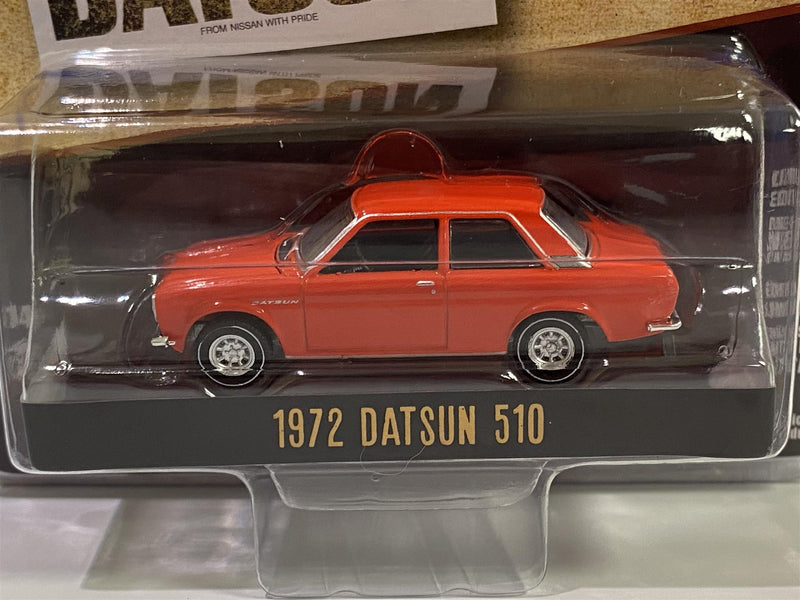 1972 datsun 510 red vintage ad cars 1:64 greenlight 39080c