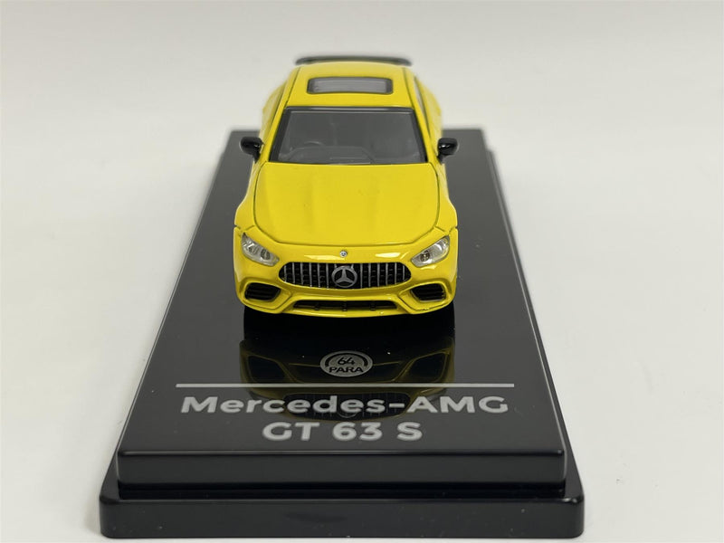 2018 mercedes amg gt 63s yellow rhd 1:64 scale paragon 65285