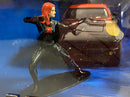 black widow and 1966 chevy corvette 1:24 scale jada 31749