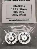 staffs aluminium bbs style wheels in silver 16.9x10mm staffs39