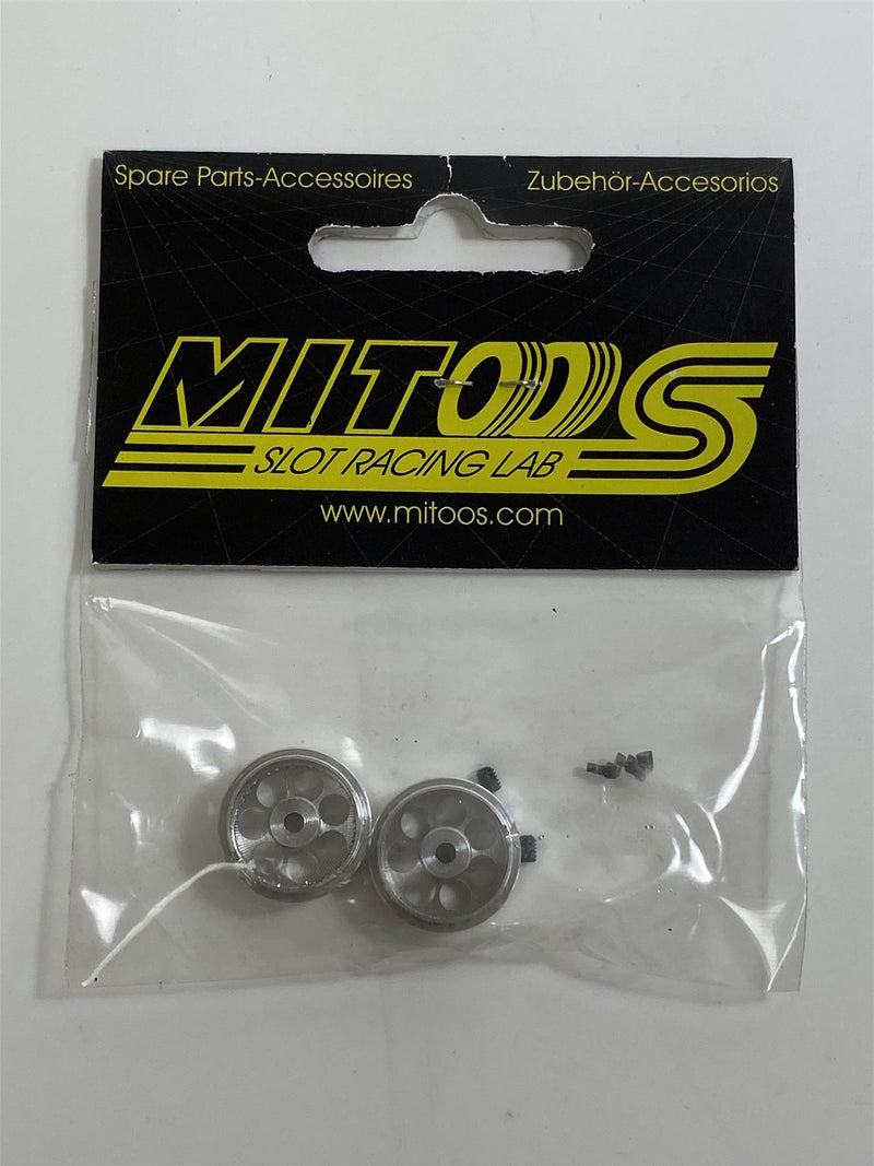 mitoos m023 2 x r3 alloy rims 17.7 x 9mm fit 3/32 axle