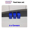 slot car garage pit scenery - corner unit x 3 blue 1:32 scale