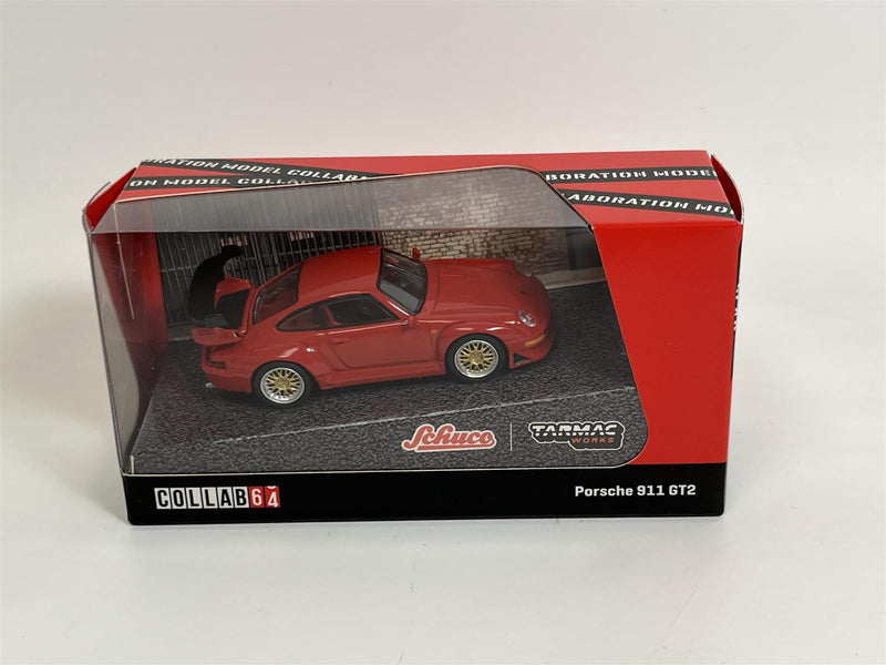 Porsche 911 GT2 Red 1:64 Scale Tarmac Works Schuco T64S004RD