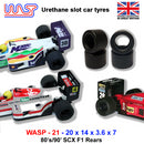 urethane slot car tyres x 4 wasp 21 20 x 14 x 3.6 x 7 scx gt large