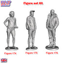 Trackside Unpainted Figures Scenery Display 3 x Figures Set 80 New 1:32 WASP