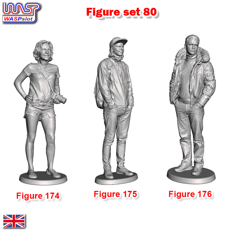 Trackside Unpainted Figures Scenery Display 3 x Figures Set 80 New 1:32 WASP