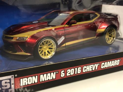 Iron Man 2016 Chevrolet Camaro with Figure Red Gold 1:24 Jada 99724 253225003