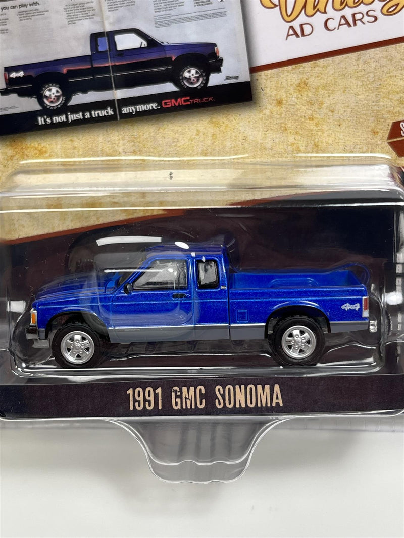 1991 GMC Sonoma Vintage Ad Cars 1:64 Scale Greenlight 39110F