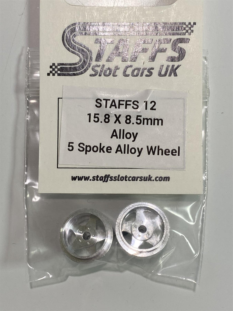 staffs slot cars uk 15.8 x 8.5mm 5 spoke alloy wheels staff 12