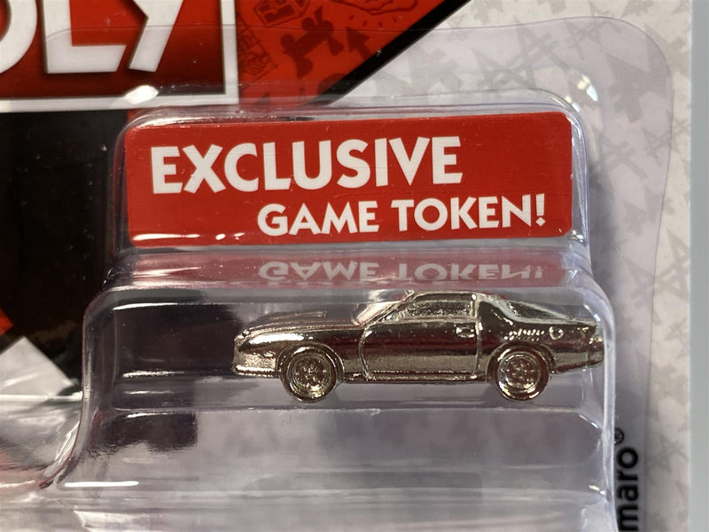 monopoly 1982 chevy camaro with game token 1:64 johnny lightning jlpc004