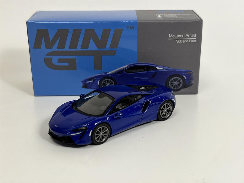 McLaren Artura Volcano Blue LHD 1:64 Scale Mini GT MGT00430L