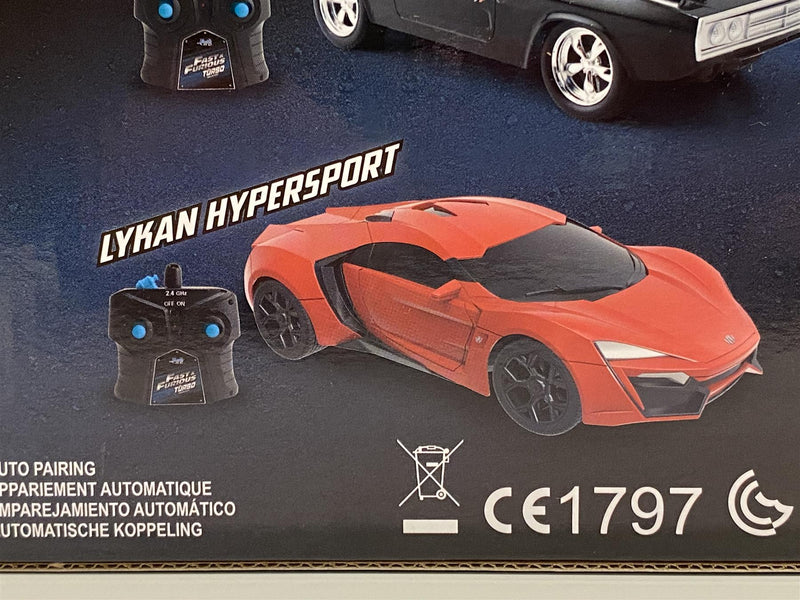 fast and furious lykan hypersport red r/c 1:16 scale jada 98546
