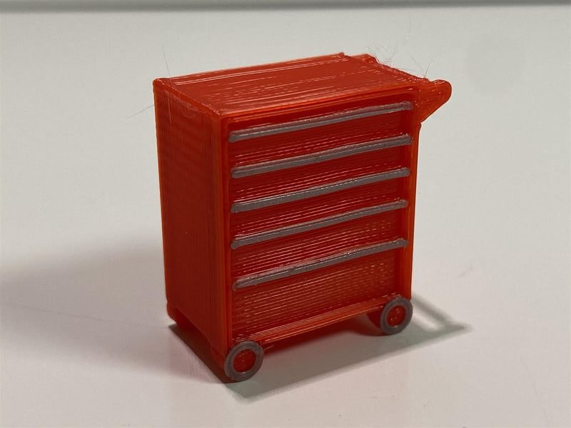 slot car trackside scenery roller tool chest small red 1:32 scale wasp