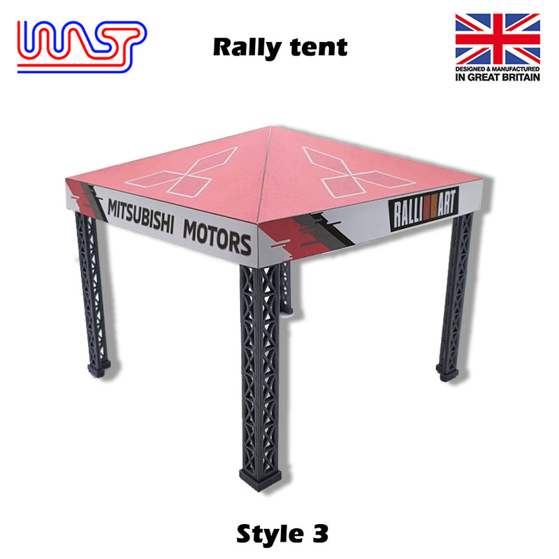 slot car trackside scenery rally service tent red rallyart 1:32 scale wasp
