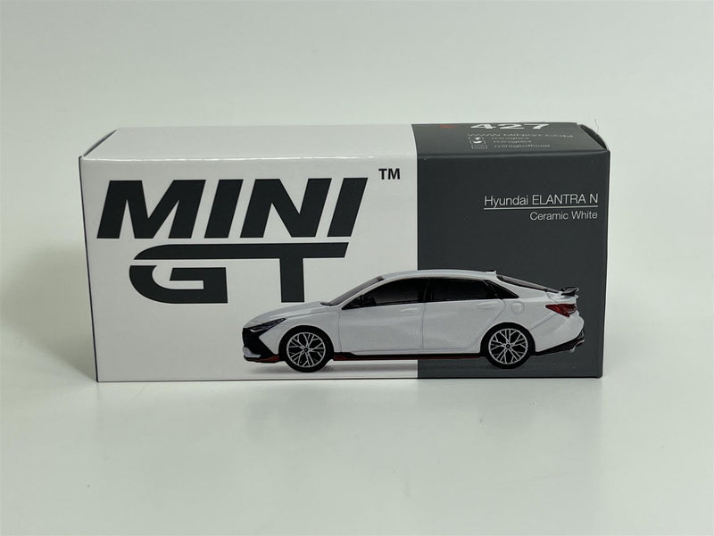 Hyundai Elantra N Ceramic White LHD 1:64 Scale Mini GT MGT00427L