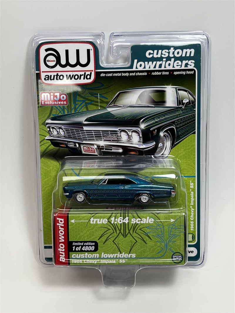 Custom Lowriders 1966  Chevy Impala SS 1:64 Scale AutoWorld CP7740