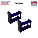 slot car scenery track side tyre wheel rack black with logos 1:32 wasp