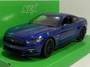 ford mustang 2015 gt blue 1:24 scale welly 24062