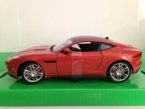 jaguar f-type coupe orange 1:24 scale welly 24060o new