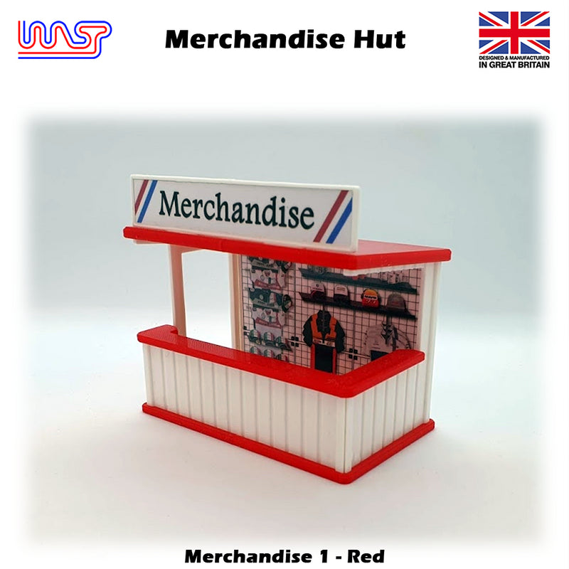 slot car track scenery merchandise hut red 1:32 scale wasp