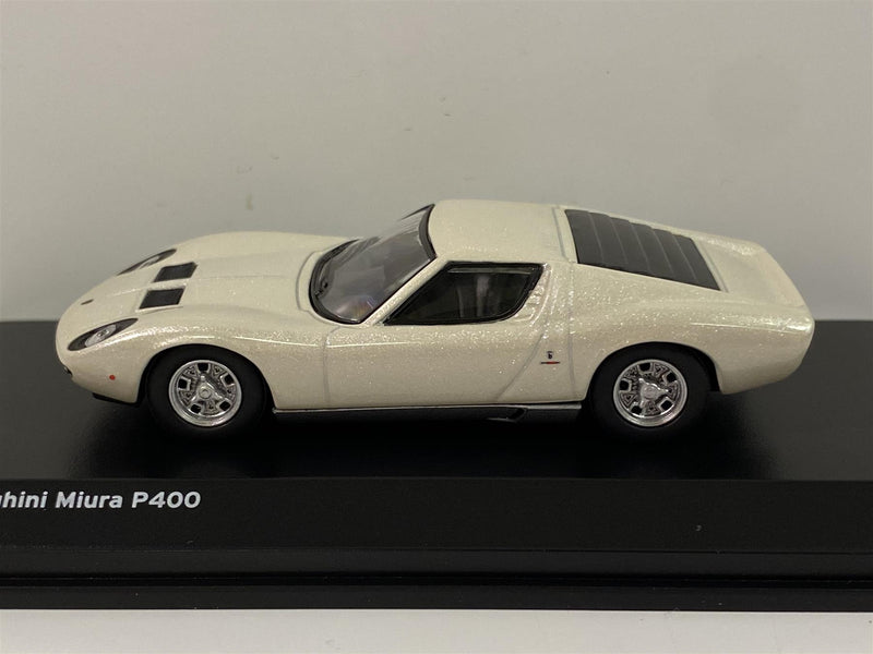 lamborghini miura p400 white/silver 1:64 scale kyosho 6930a3