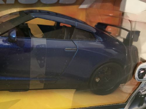 fast & furious brians nissan gt-r r35 blue metallic jada 97036 scale 1:24