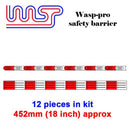 slot car track scenery white barriers x 12 1:32 scale new wasp