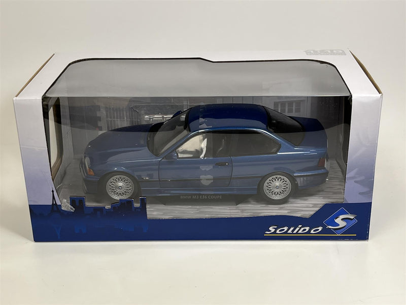 BMW E36 M3 Coupe AVUS Blue 1994 1:18 Scale Solido 1803908 – Mcslots