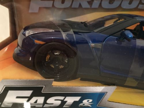 fast & furious brians nissan gt-r r35 blue metallic jada 97036 scale 1:24