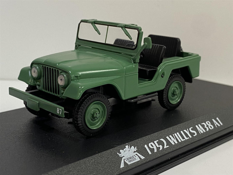 charlies angels 1952 willys m38 a1 green 1:43 scale greenlight 86606